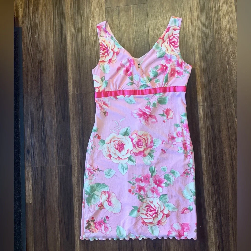 Y2K Floral Pink mini dress - Picture 13 of 15